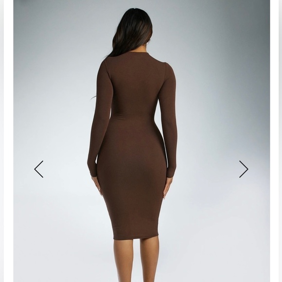 NW midi dress chocolate brown, small NWT - Picture 2 of 7